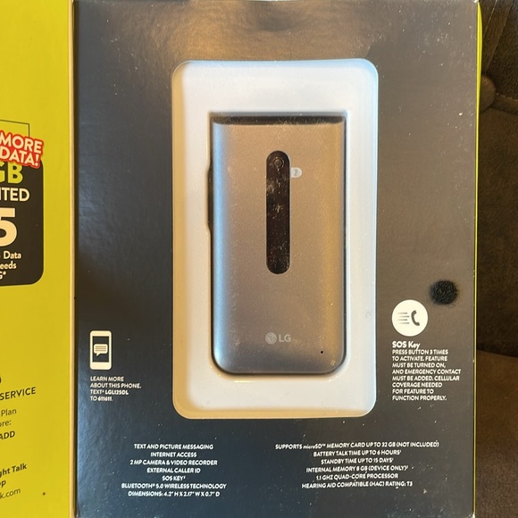 New LG Straight Talk Flip Phone 8GB Classic Model STLGL125DCPWP No Contract Data - Picture 3 of 7